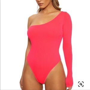 Naked wardrobe hot pink bodysuit